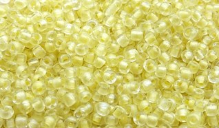 17 Perles de rocaille en verre 2mm 1.89€ les 40g Jaune poussin transparent